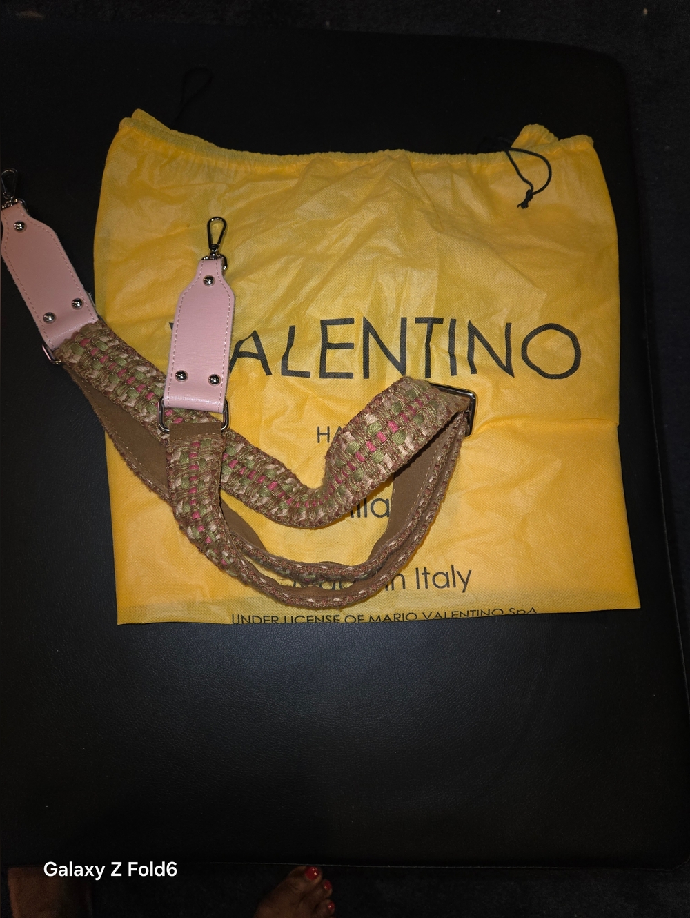 Mario Valentino Pink & brown  CrossBody Purse Replacement Strap   & Storage Bag